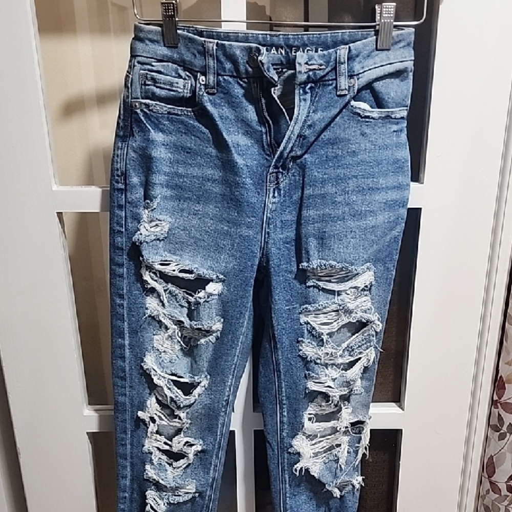 American Eagle Outfitters Women's Distressed Denim Skinny Jeans